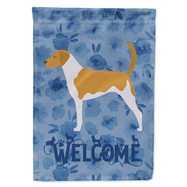 Carolines Treasures 11 x 0.01 x 15 in. American Foxhound Welcome Flag Garden Size CK6125GF